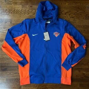 Nike New York Knicks Team Issue Warmup Pregame Hoodie Men Sz  XL Tall FB5730-495